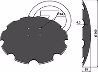 Disque crenelé Quivogne 560x4,3mm DSQ05631 Niaux 200