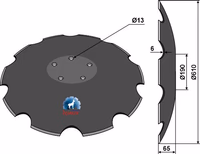 Disque crénelé - Ø610x6