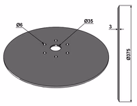 Disque de smoir Maschio Gaspardo lisse Ø375x3mm G13825091