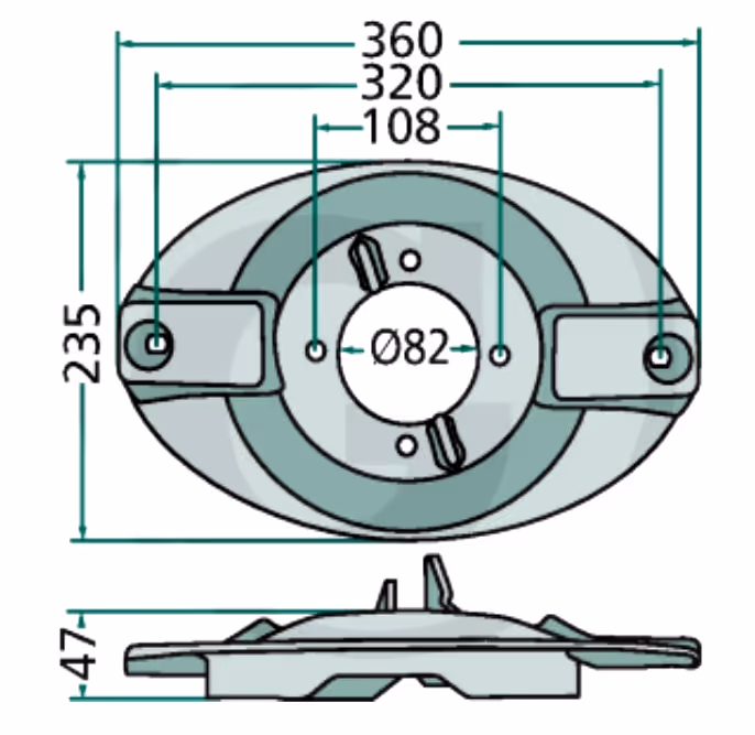Disque faucheuse entraxe 320 mm Krone 139680.8 Adaptable