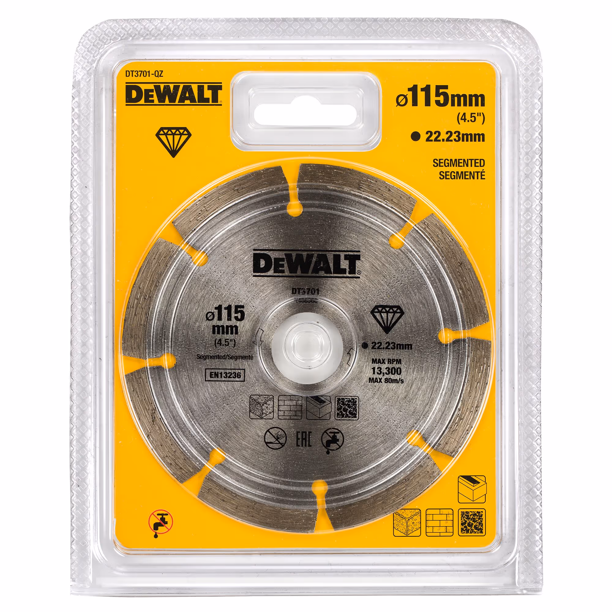 Disque fritté segmenté pour matériaux de construction/béton 115 x 22,2 mm