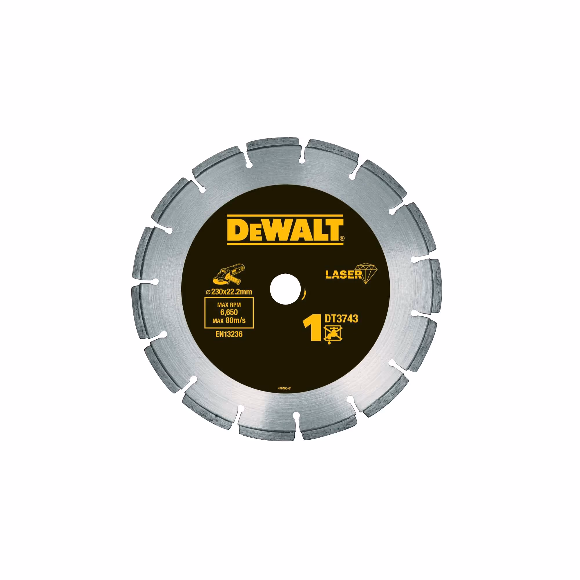 Disque laser pour matériaux de construction/béton 230 x 22,2 mm, hauteur segment 8,5 mm