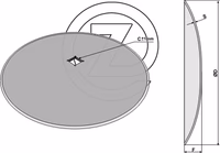 Disque cover crop lisse Ø710x7mm trou carré de 40mm Niaux 200