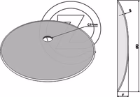 Disque cover crop lisse Ø810x8mm rond de 56 mm Niaux 200