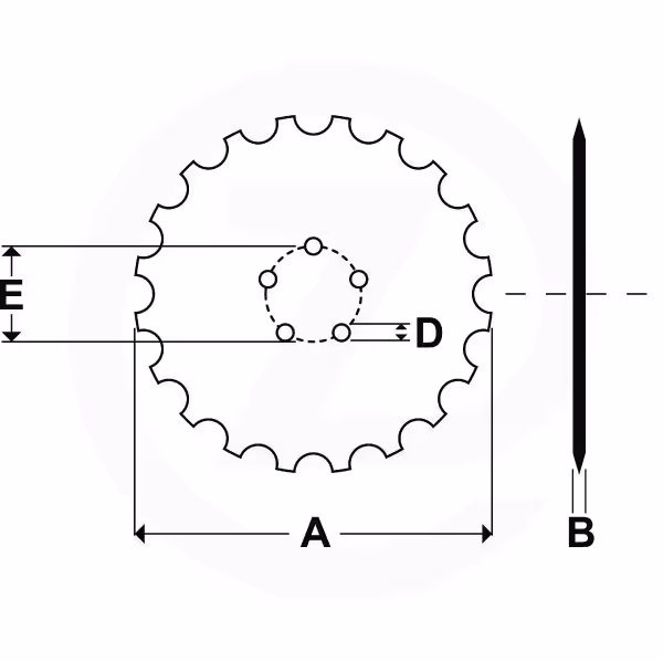 Disque crenelé Vaderstad RD 400mm 451371 Adaptable