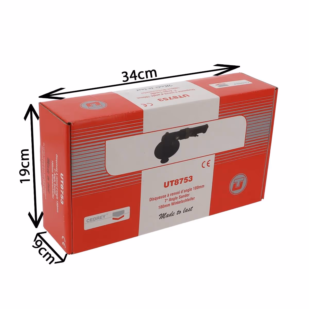 Disqueuse a renvoi d'angle m14 ø180mm avec poignee isolee