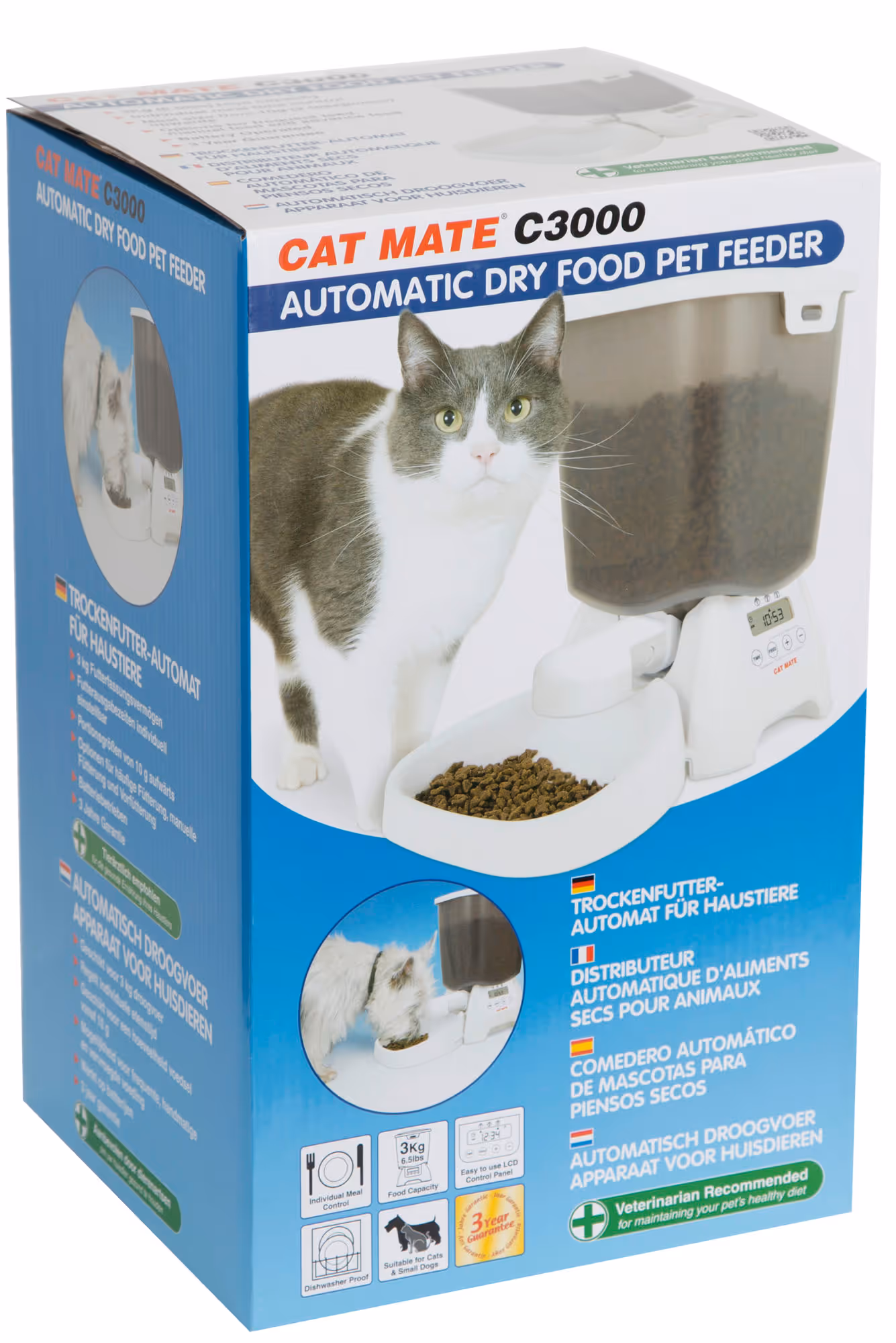 Distributeur d'aliment sec Cat Mate, blanc, 3kg