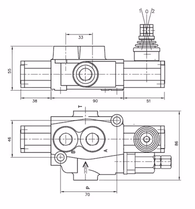 distributeur double effet 2 positions de verrouillage