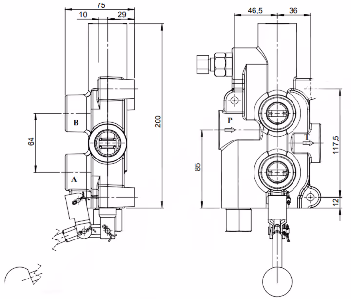 Distributeur hydraulique spécial fendeuse de bûches