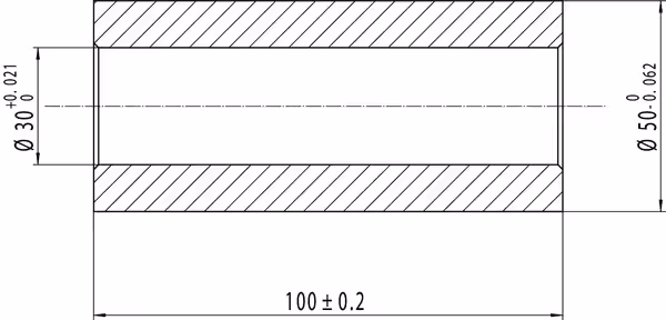 Douille 30 x 50 x 100