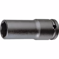 Douille a choc impact longue fine 3/4" 6 pans 30 mm