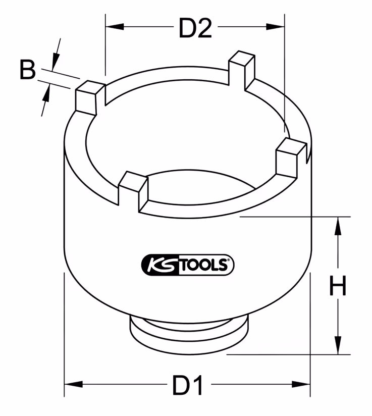 Douille à ergot KM9 3/4'' KS Tool