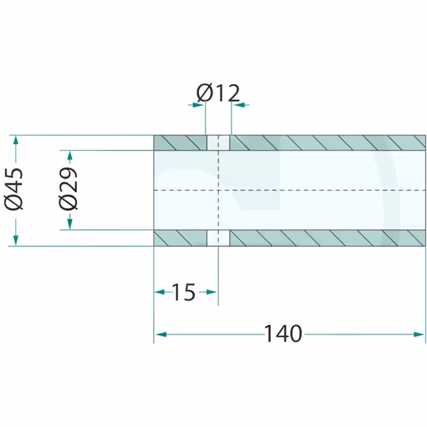 Douille à souder pour dent griffe courbée Ø28 mm