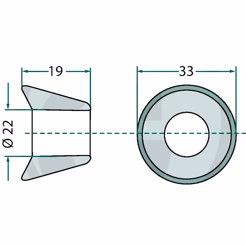Douille centrale Adaptable