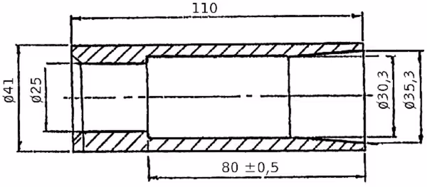 Douille conique pour dent 36 mm
