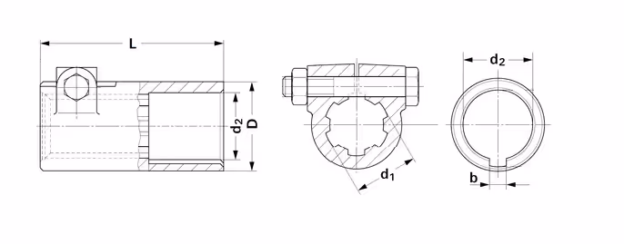 Douille de réduction 1''3/8 - 6Z / Ø25 mm