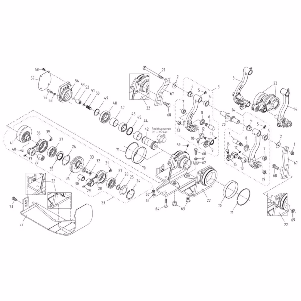 Douille excentrique pour bras oscillant ESM