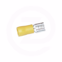 Douille fiche plate jaune