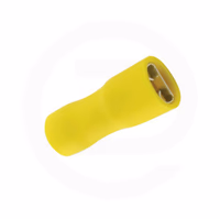 Douille fiche plate jaune