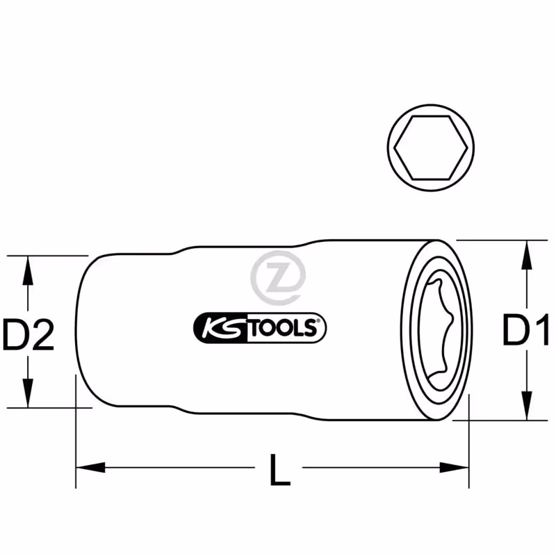 Douille isolée 1/2"", 28mm