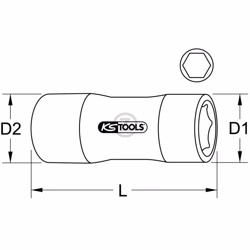 Douille isolée 1/4"", 11mm