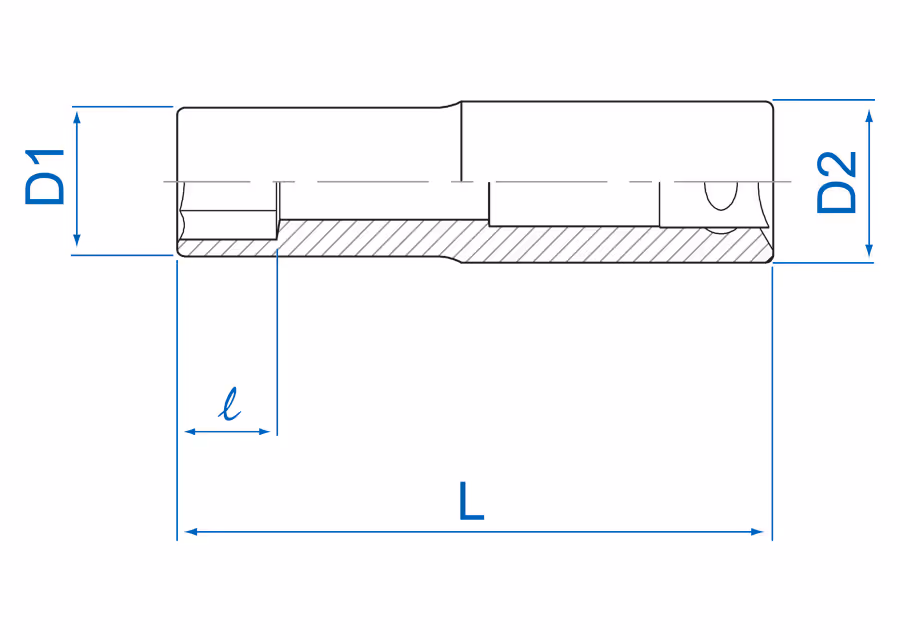 Douille longue Torx 1/2 E14