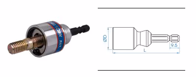 Douille pour tige fileté 14mm 