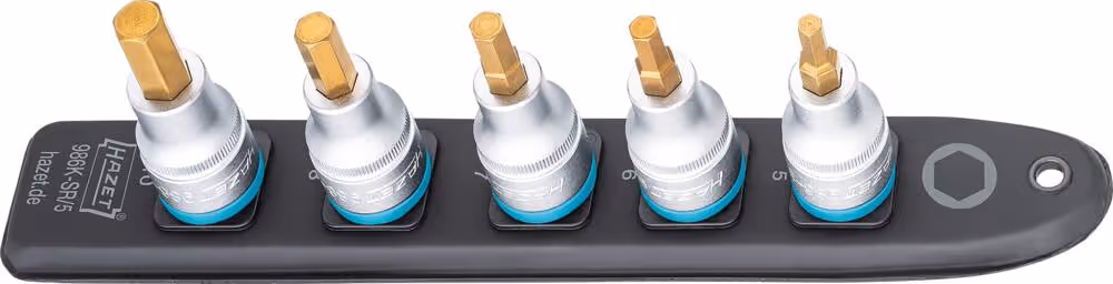 DOUILLE TOURNEVIS 1/2" EMBOUT HEXAGONAL SUR SUPPORT MAGNETIQUE - 5PC