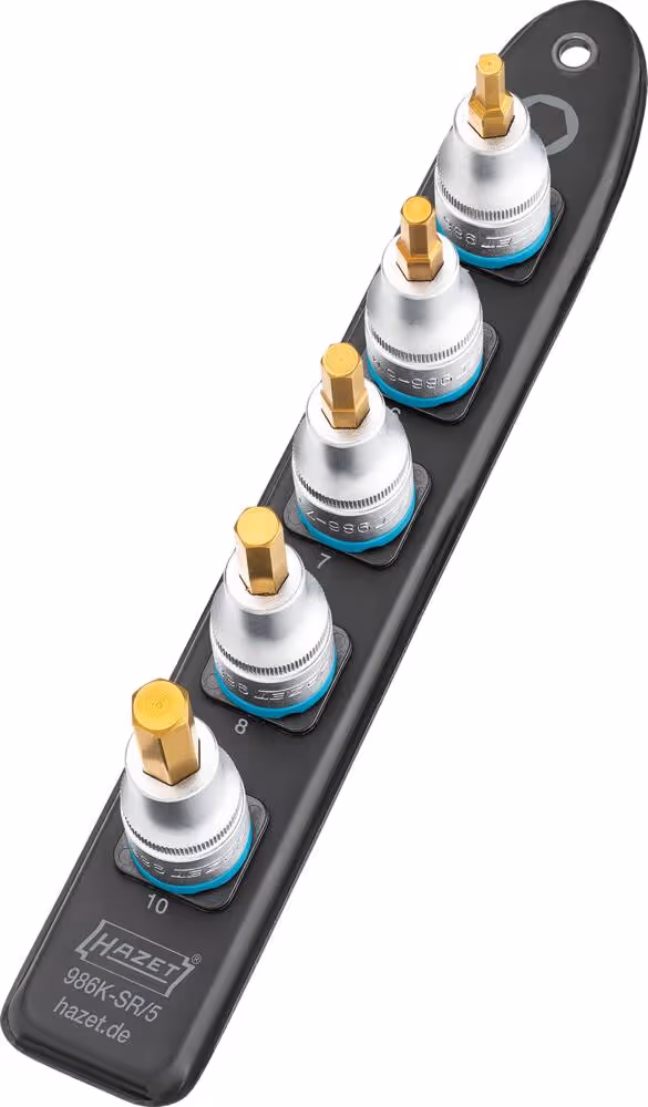 DOUILLE TOURNEVIS 1/2" EMBOUT HEXAGONAL SUR SUPPORT MAGNETIQUE - 5PC