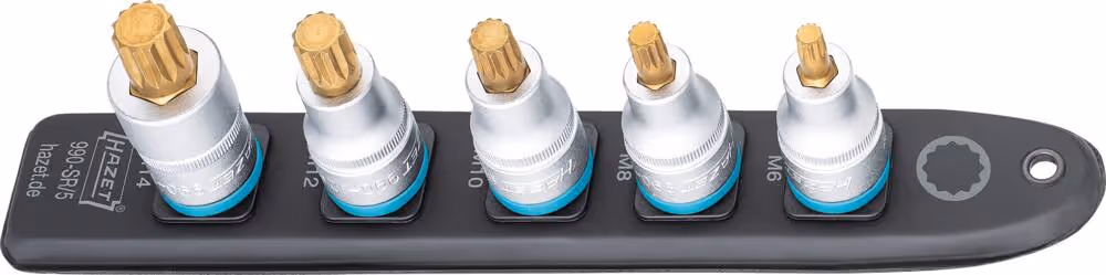 DOUILLE TOURNEVIS 1/2" EMBOUT TORX SUR SUPPORT MAGNETIQUE - 5PC