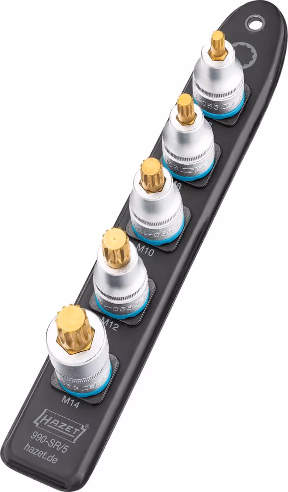 DOUILLE TOURNEVIS 1/2" EMBOUT TORX SUR SUPPORT MAGNETIQUE - 5PC