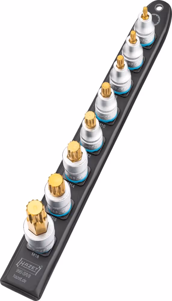 DOUILLE TOURNEVIS 1/2" EMBOUT TORX SUR SUPPORT MAGNETIQUE - 8PC