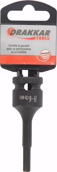 DOUILLE TOURNEVIS A CHOCS 1/2" MALE 6MM S/CARTE