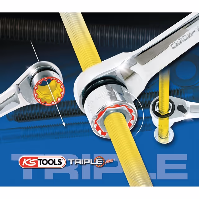 Douille traversante tripleplus® 3/8" - 1/2" coffret de 17 pieces   ks tools