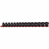 Douilles a choc 1/2" 6 pans extra-courte rail de 15 pieces   ks tools