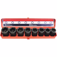 Douilles a choc 3/4" pro 6 pans coffret de 8 pieces prodif