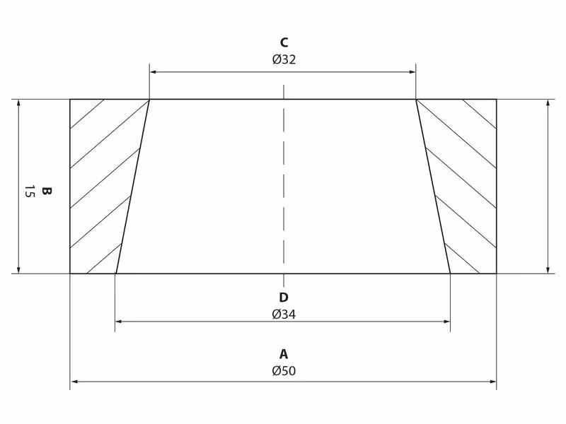 Douilles de réparation - Ø50 x 15mm (Ø32)