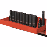 Douilles longues a choc 1/2'' 6 pans presentoir de 12 pieces ks tools