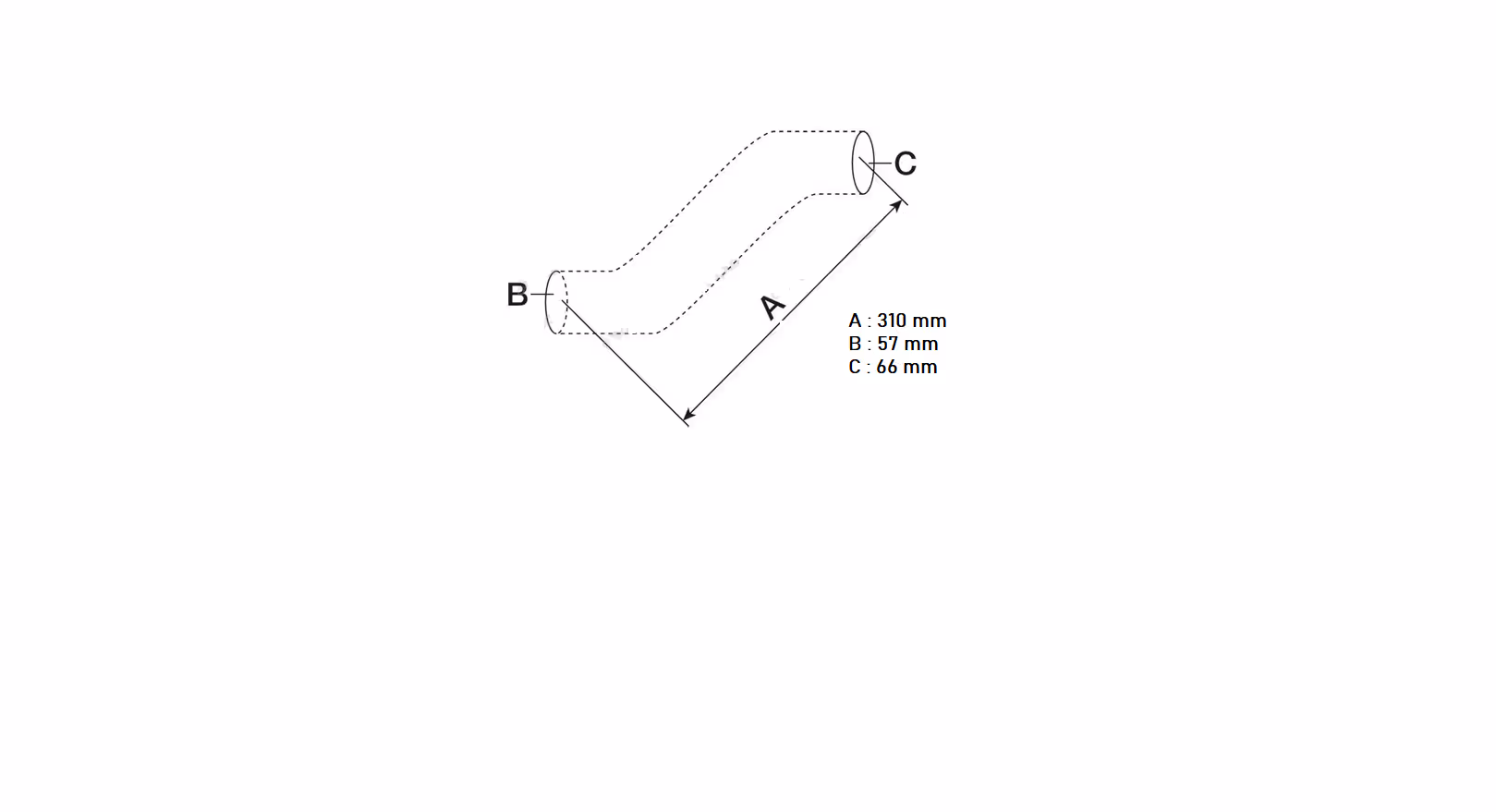 Durite admission filtre à air - adaptable sur tracteurs Ford - ref E1ADDN18233C