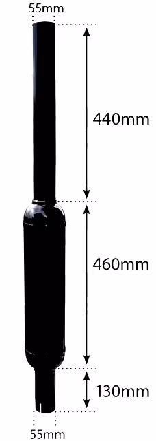 Echappement 565 575 590 Noir Émail 265 290 1894207 | Massey-Ferguson