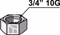 écrou 3/4'' 10G