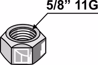 écrou à freinage interne 5/8'' 11G