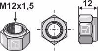 Écrou à freinage interne M12x1,5