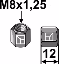 Écrou M8x1,25 - 10.9