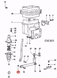 Ecrou M8x1.25 Lamborghini 2.1120.005.2
