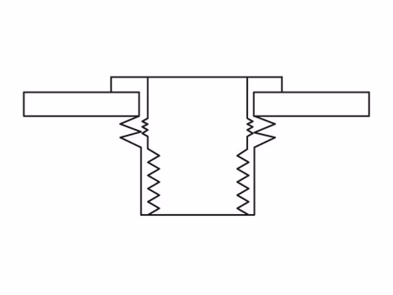 Ecrous à sertir, Taille: M6x14.50mm (Boîte 10 pièces)