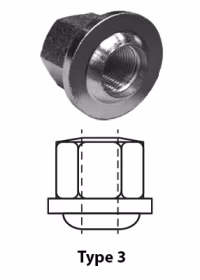 Écrous M18x1.5 à bec (type 3) sachet de 6 (REF 431401801)