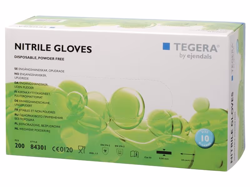 Ejendals Gants TEGERA 84301 - 9/L (Quantité par boîte: 200 pièces)