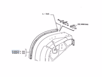 Elargisseur d'aile droite 145 mm Fiat 5165672 origine