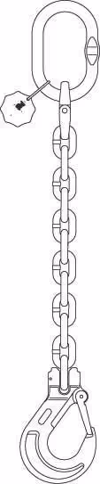 ELINGUE CHAINE 1 BRIN D.13MM +CROCHET 2M GRADE 80